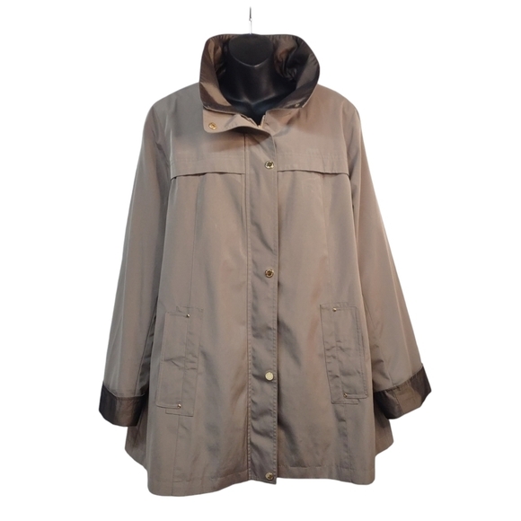 Gallery Jackets & Blazers - Gallery New York Women's Taupe Coat Jacket Size XL